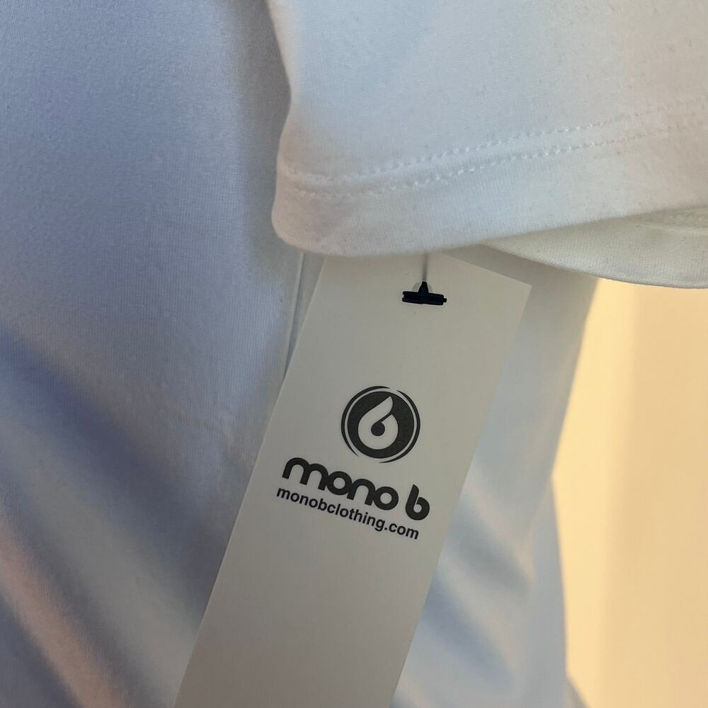 White Anthropologie Mona B Crewneck White Tee Size Medium NWT - Picture 5 of 6